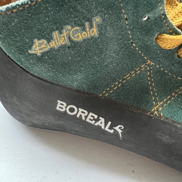 Boreal Climbing Shoes High Top Lace up Size 9 1/2 Green Yellow Ballet Gold - Picture 6 of 10